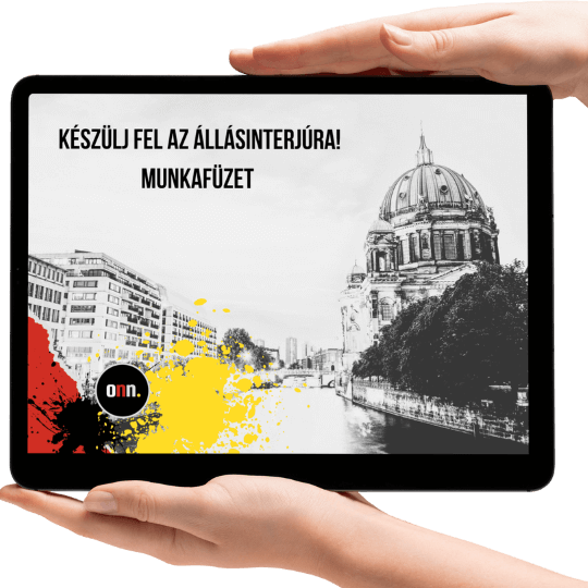 német állásinterjú munkafüzet főlap