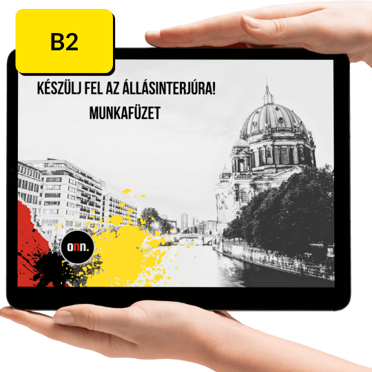 német állásinterjú munkafüzet tablet