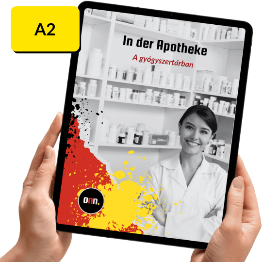 gyógyszertárban német munkafüzet tablet