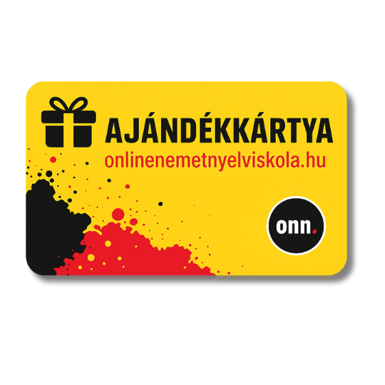 online német ajándékkártya sárga